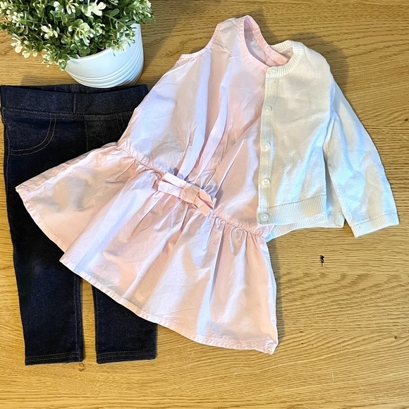 United Colors of Benetton Baby Girl Pink 3 Piece Outfit - Picture 1 of 10